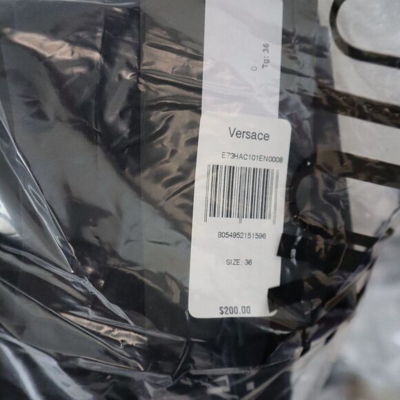 Versace Jeans Couture Women Sz 36 US 0 Black Sumatra Logo Waistband Leggings $20 - Picture 6 of 8